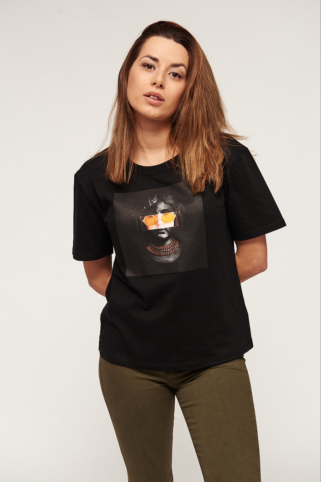 Tribal marble t-shirt with loose sleeves