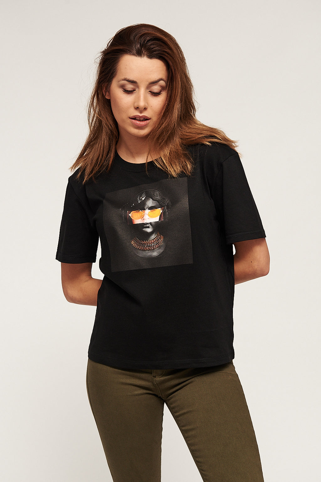 Tribal marble t-shirt with loose sleeves