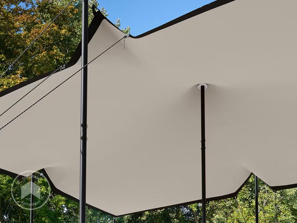 Carpa beduina, 6x8m, PU 350, crema