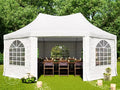 Carpa tipo pagoda, 6x6m, 450 PE, blanco