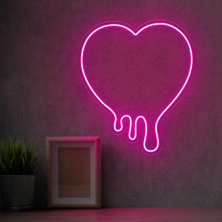Neón corazón de caramelo