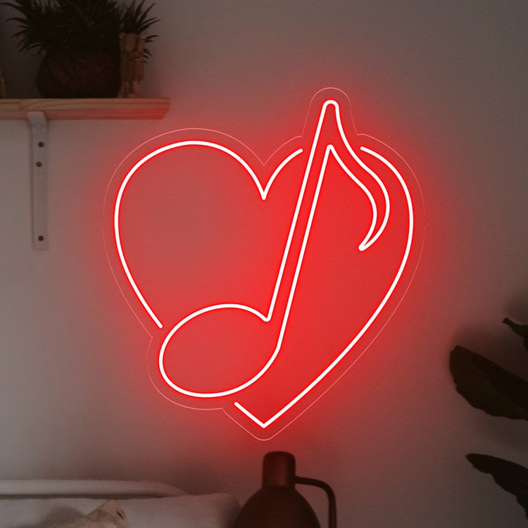 Neón corazón musical