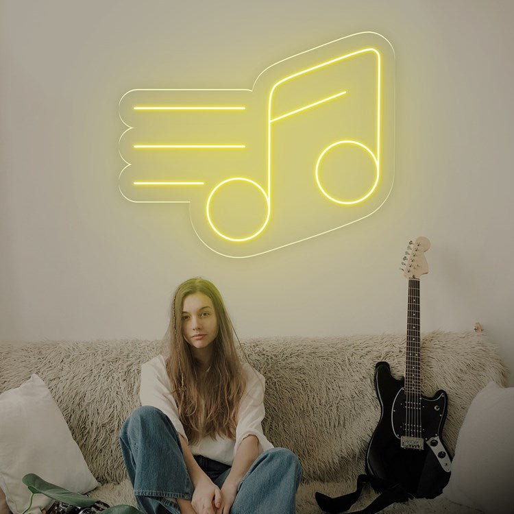 Neón nota musical grande