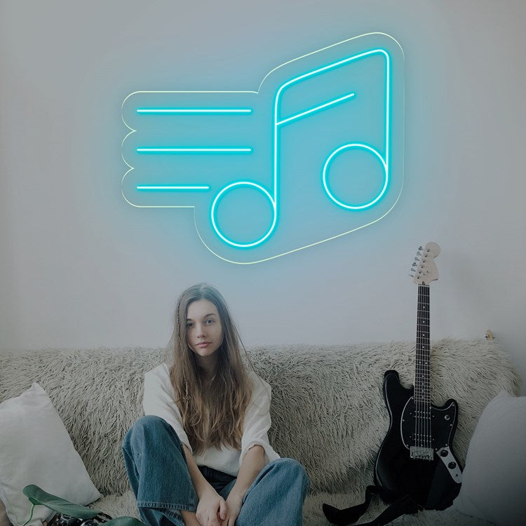 Neón nota musical grande