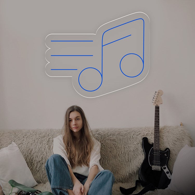 Neón nota musical grande