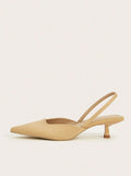 Champagne Box-type instep Mules