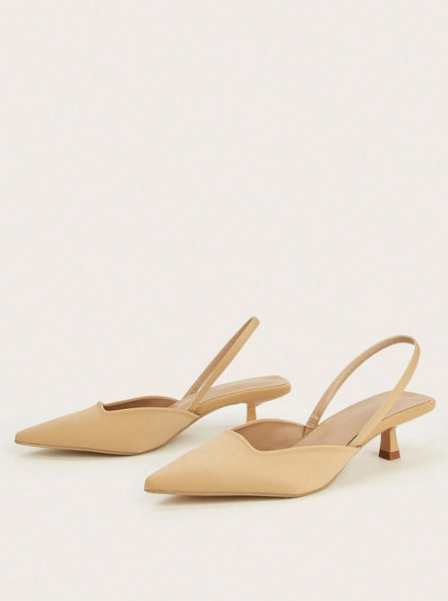 Champagne Box-type instep Mules