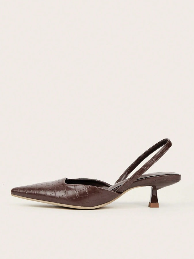 Crocodile box-type instep mules