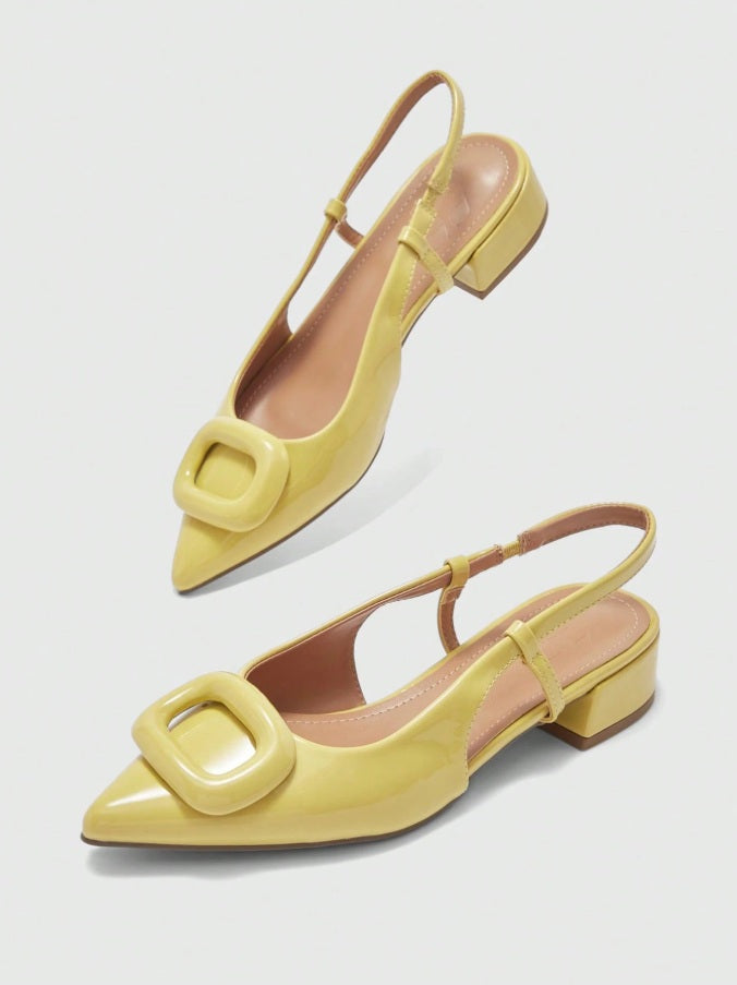 Pistachio t-strap mary jane bagel sandals