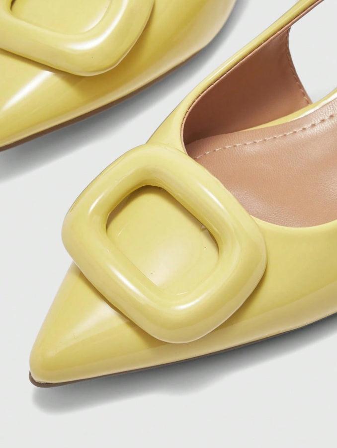 Pistachio t-strap mary jane bagel sandals