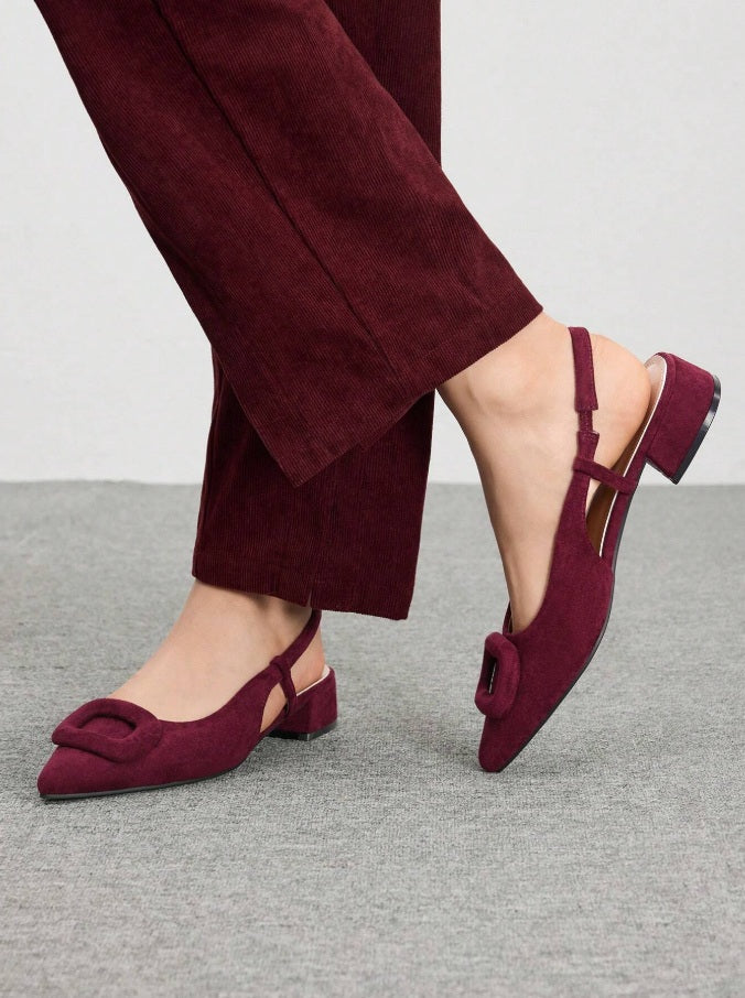 Velvet t-strap mary jane bagel sandals