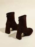 Dorsay heel Oxford boots