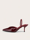 Velvet mules with instep strap